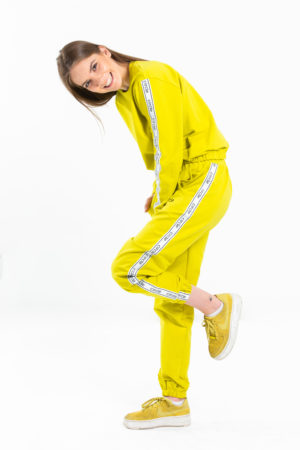 Circle Stripes Women Pants Light Fleece