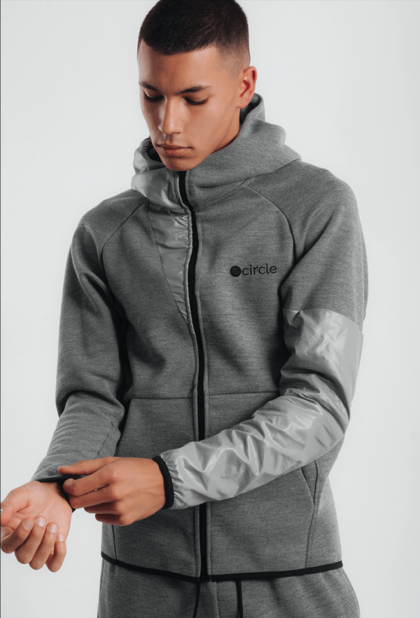 Circle Hoodie AU19M4 Top Gray - Image 2