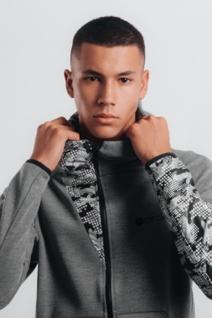 Circle Hoodie AU19M4 Top Gray/Camo