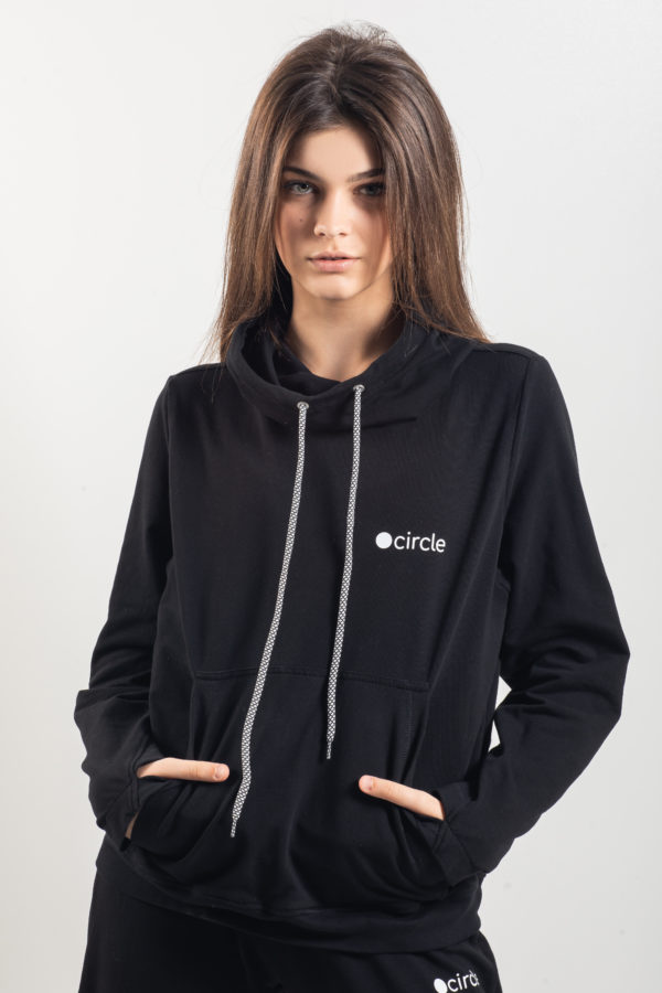 Circle Women Stylish Tracksuit Black/Red/Light Gray - Image 7