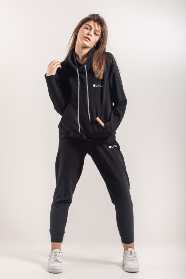 Circle Women Stylish Tracksuit Black/Red/Light Gray - Image 6