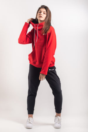 Circle Women Stylish Tracksuit Black/Red/Light Gray