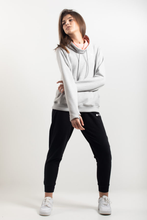 Circle Women Stylish Tracksuit Black/Red/Light Gray - Image 4