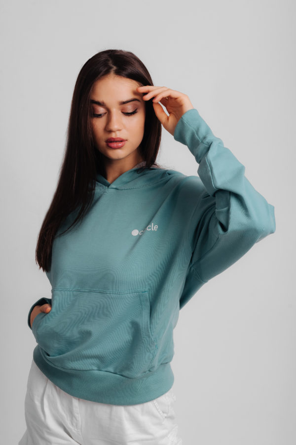 Circle® Women Basic Hoodie Sea Blue/Navy Green - Image 2