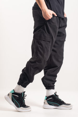 Circle Black Pants With Side Pockets