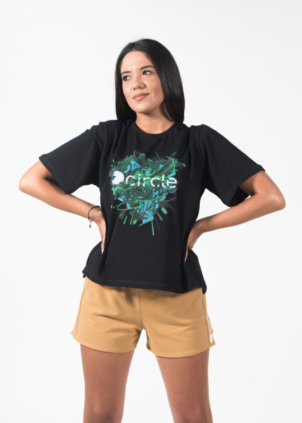 Circle Women's T-Shirt Oversized Heart Explosion - Image 5