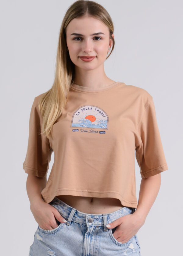 Circle Sportswear Essential Women's Oversized Cropped T-Shirt - Image 2